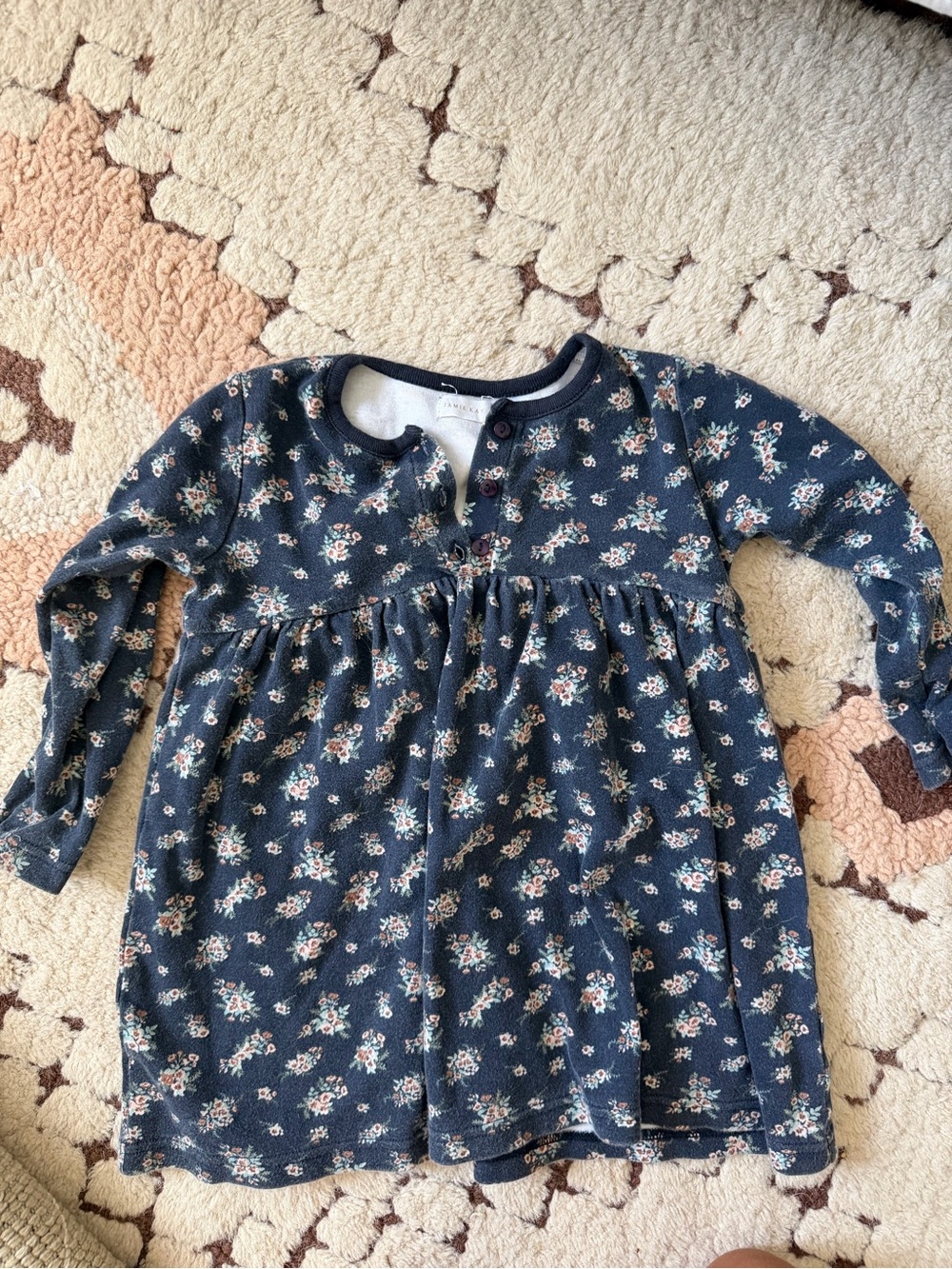 Jamie Kay Navy Floral Long-Sleeve Dress size 3
